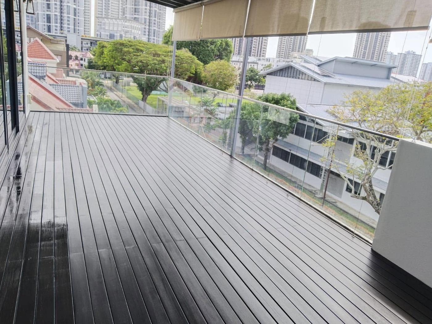 Balcony deck sealed