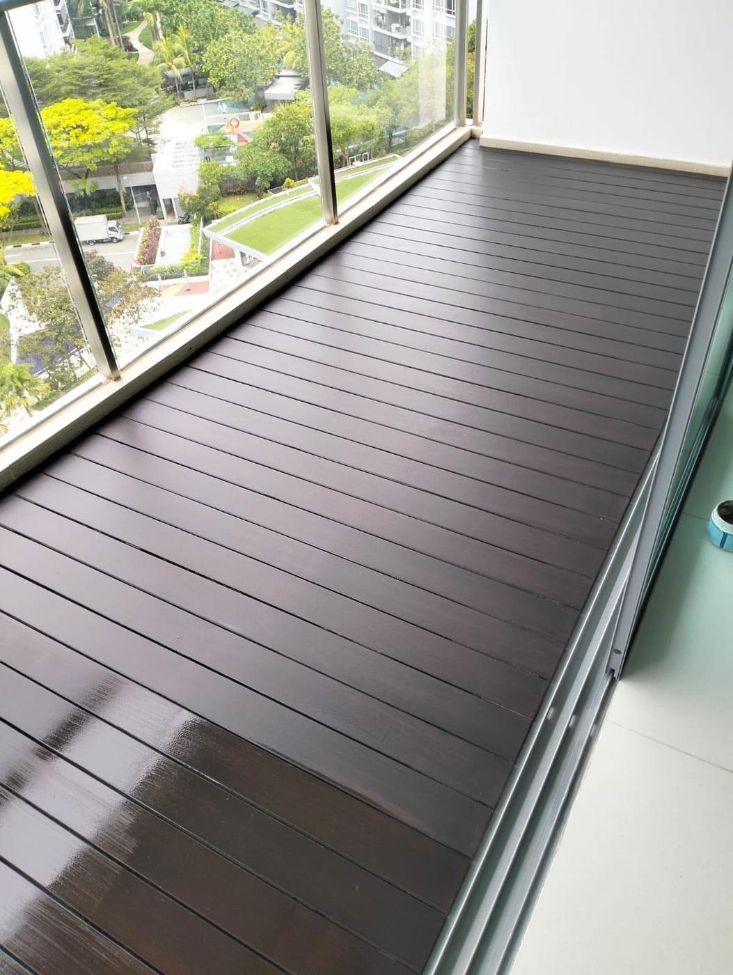 Recoating a condo balcony