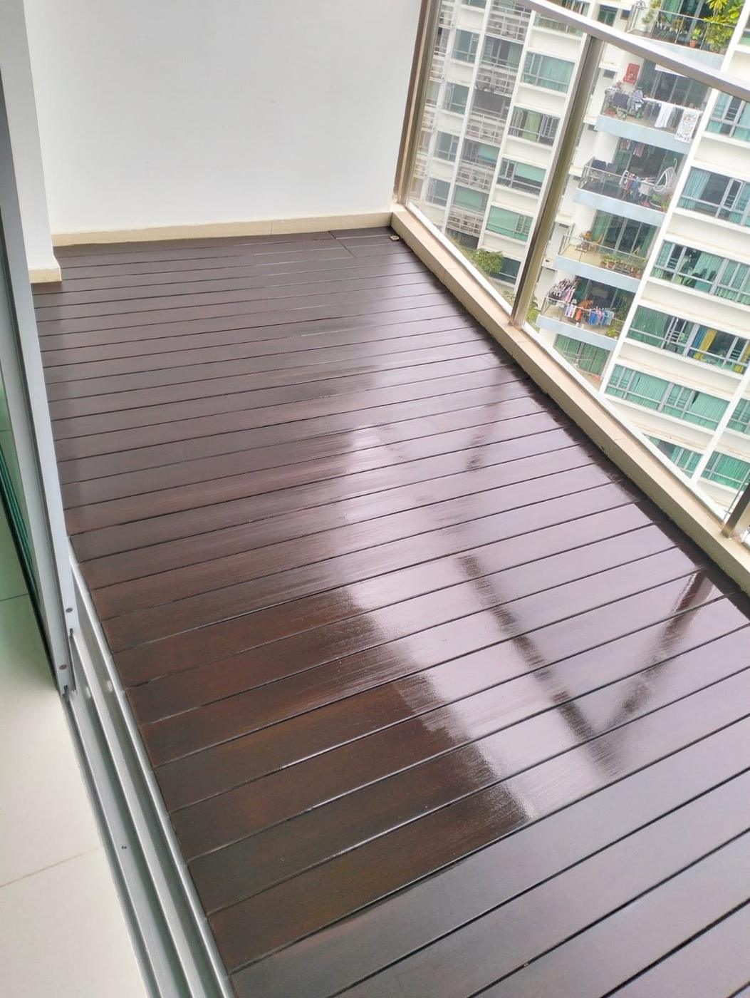 Finished balcony deck