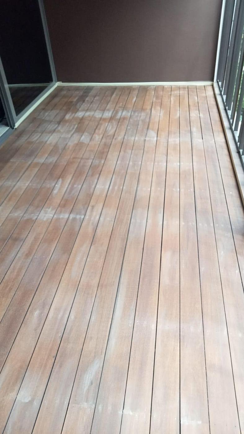 Grey or faded timber deck